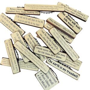 Set 18 Mini Barn Wood Signs Running Quotes Motivational Wall Decor Rustic Gifts